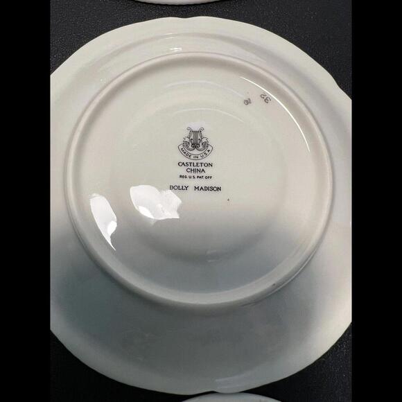 Castleton China Vintage 1950s Dolly Madison Cup Saucer Bread/Dessert Plate - Picture 5 of 10